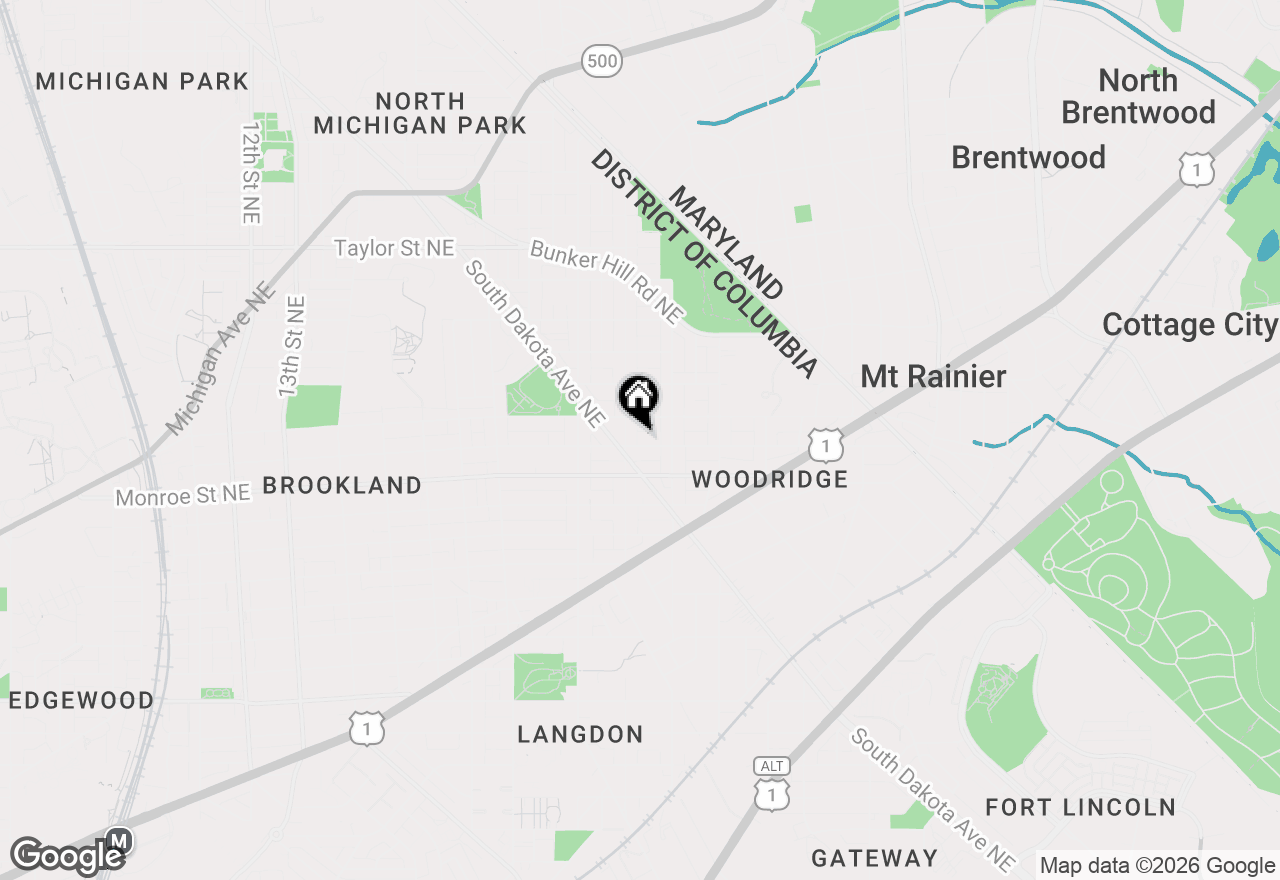Map of 2210 Newton Street Ne, Washington, DC 20018