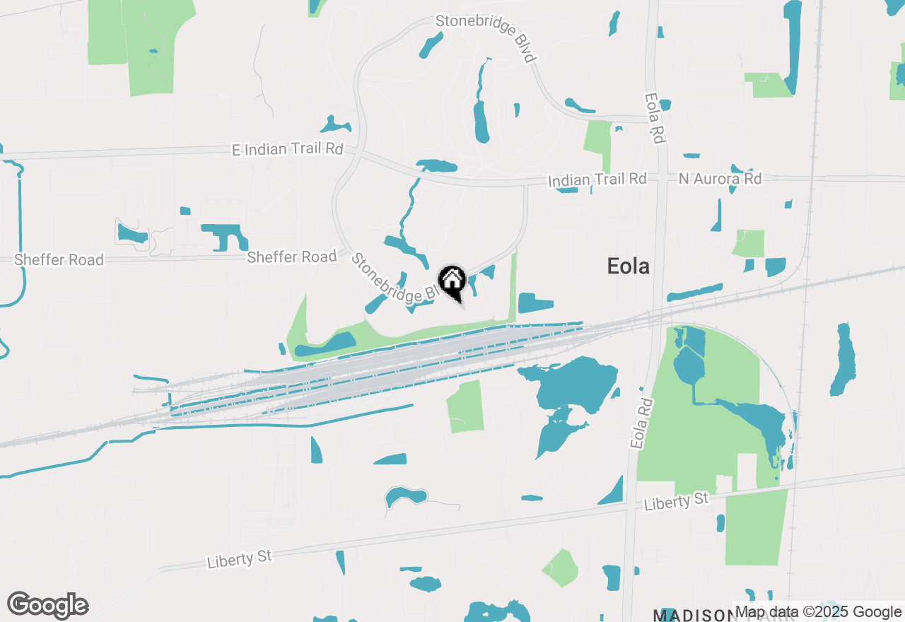 Map of 915 Burnham Court, Aurora, IL 60502