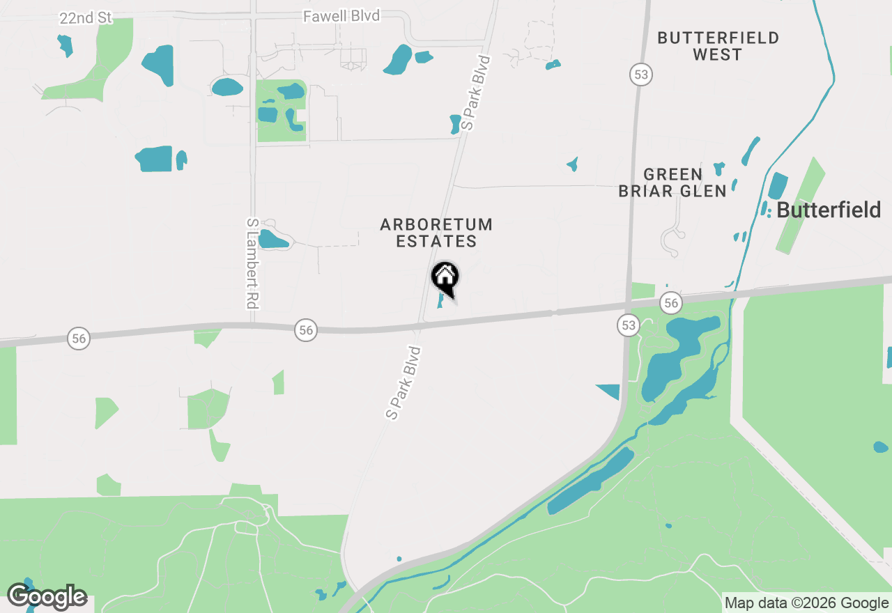 Map of 2S744 Lakeside Drive, Glen Ellyn, IL 60137