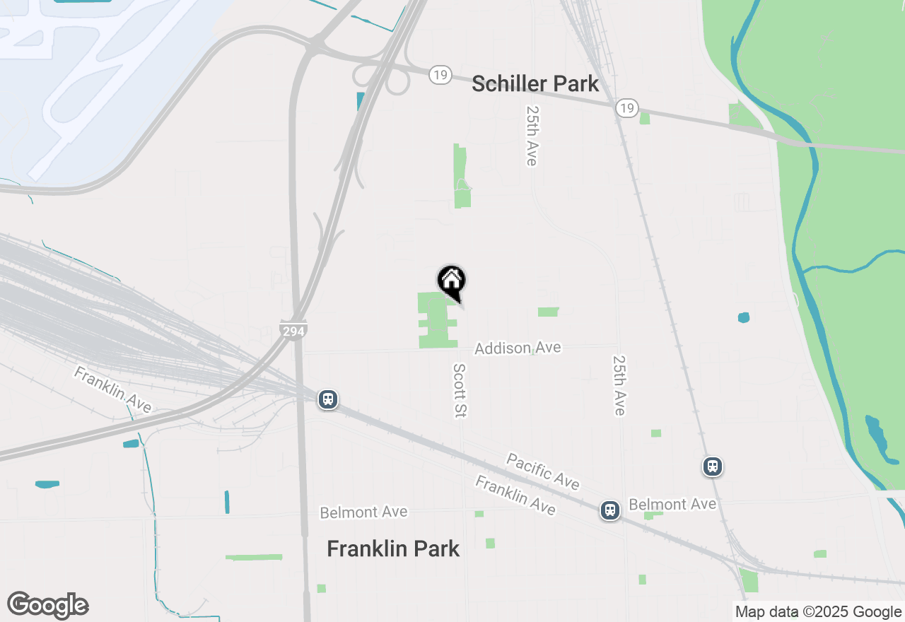 Map of 3644 Scott Street, Franklin Park, IL 60131