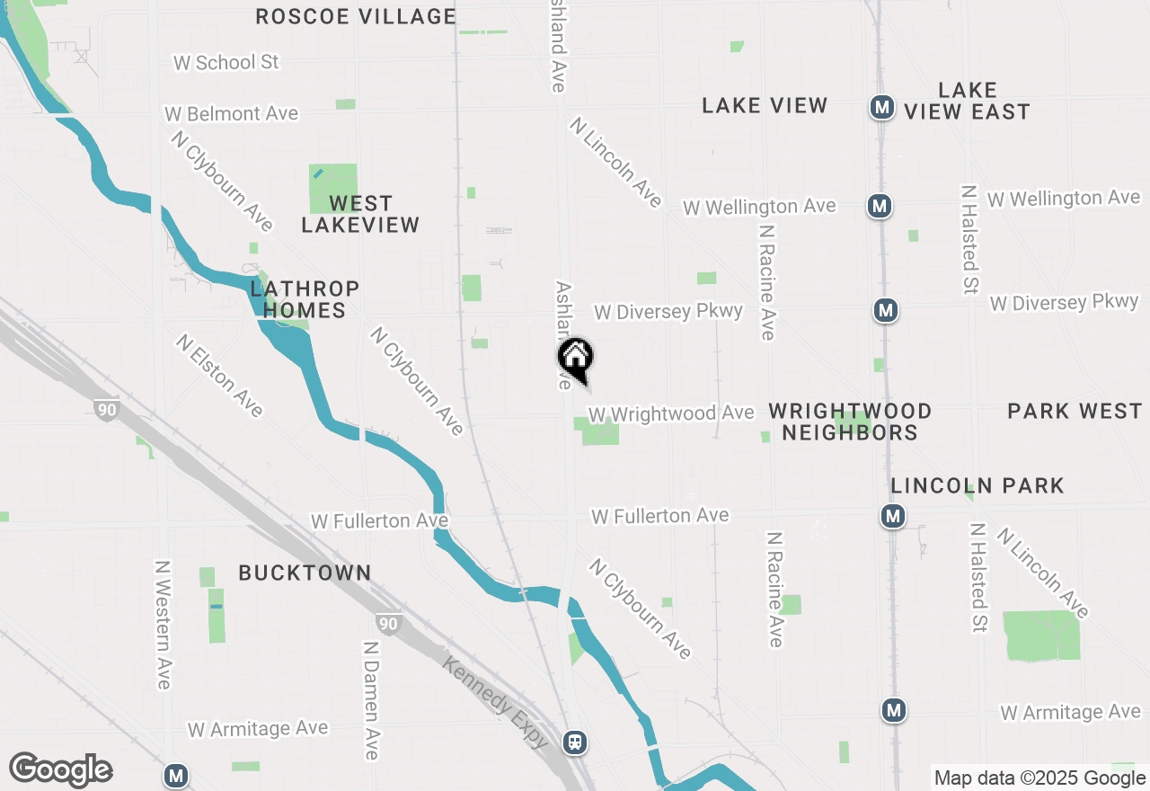 Map of 2625 N Ashland Avenue #3A, Chicago, IL 60614