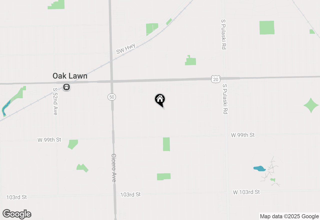 Map of 9700 S Kenneth Avenue, Oak Lawn, IL 60453