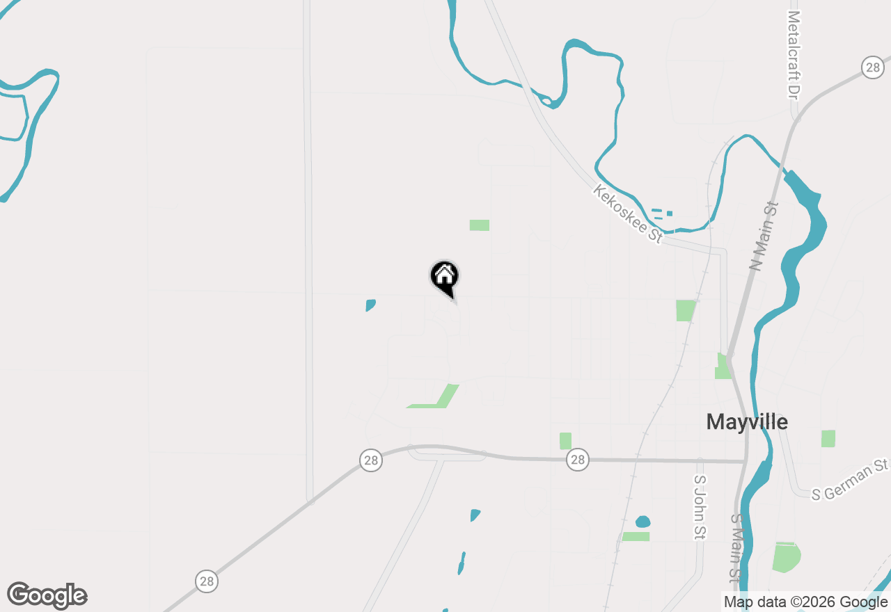 Map of 346 Brookside Dr #7, Mayville, WI 53050