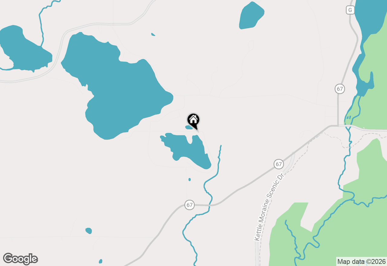 Map of W882 Birchwood Dr, Campbellsport, WI 53010