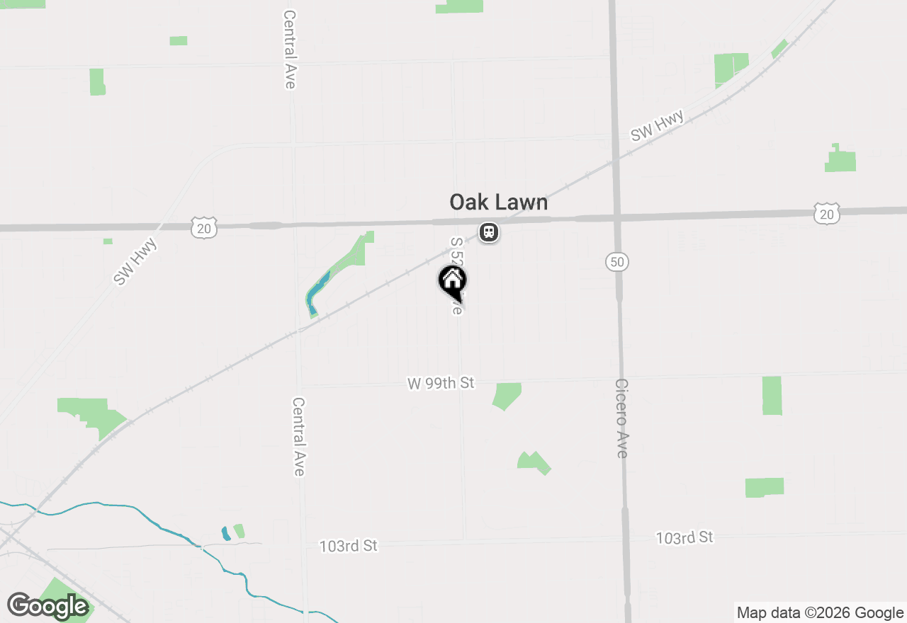 Map of 9706 52nd Avenue, Oak Lawn, IL 60453