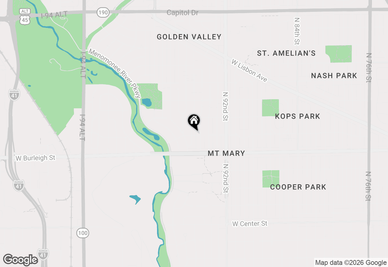 Map of 9530 W Auer Ave, Milwaukee, WI 53222