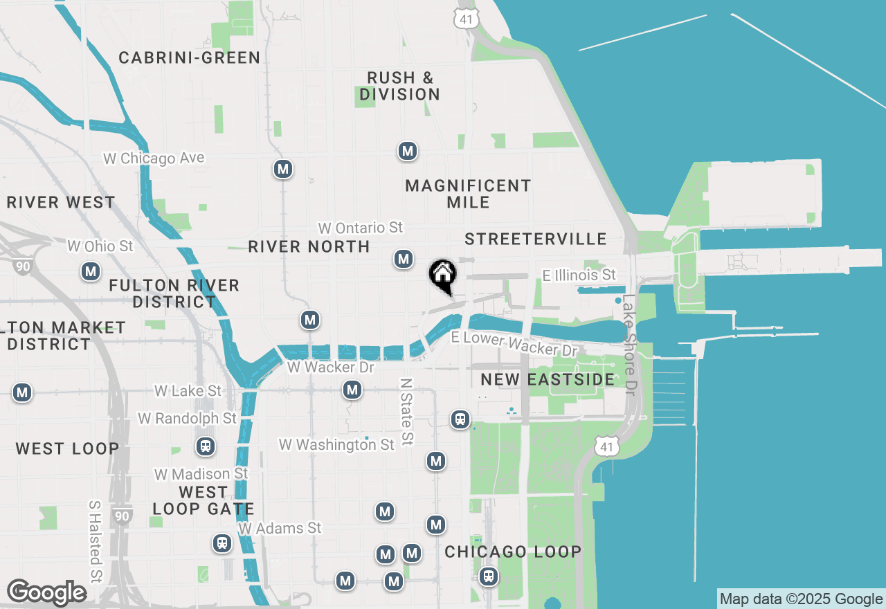 Map of 405 N Wabash Avenue #5009, Chicago, IL 60611
