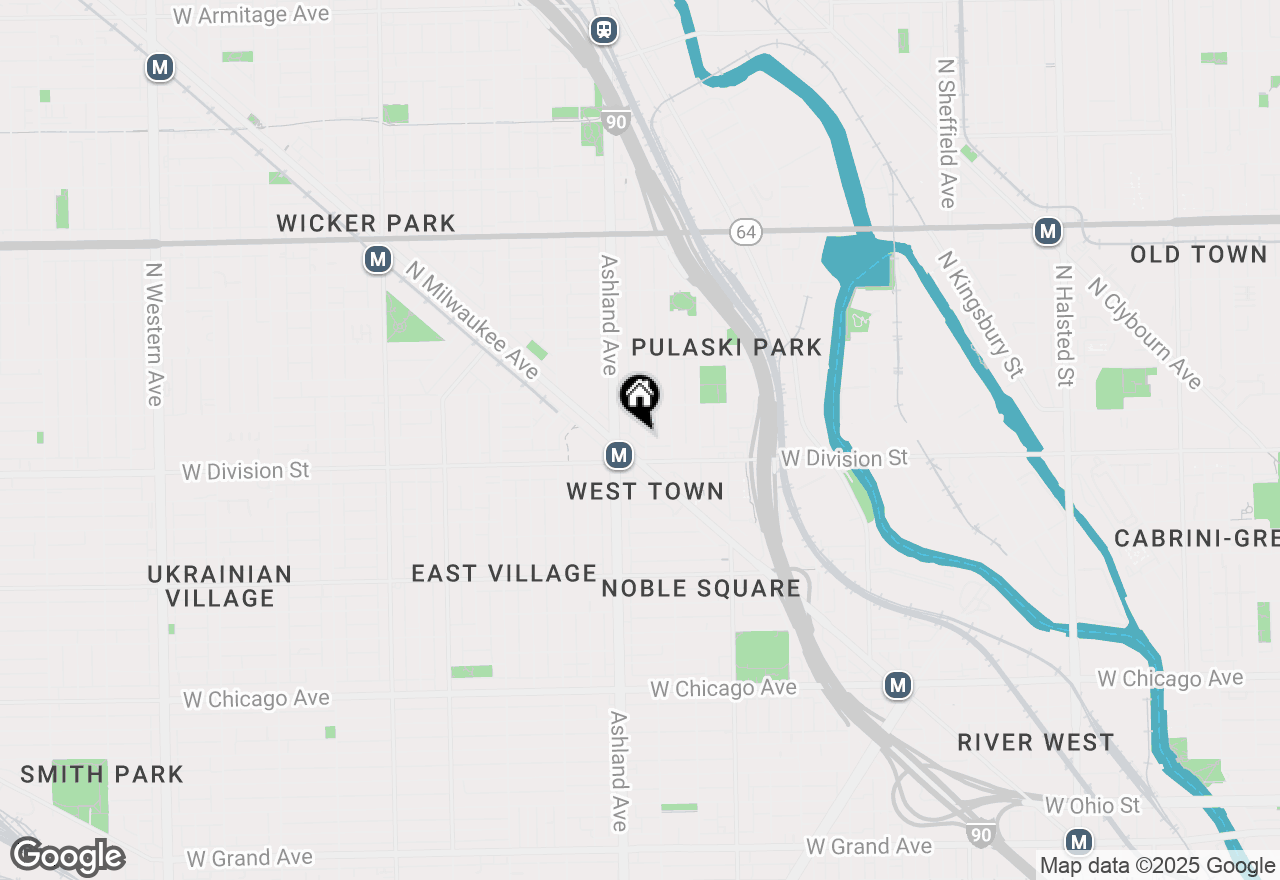 Map of 1220 N Bosworth Avenue #101, Chicago, IL 60642