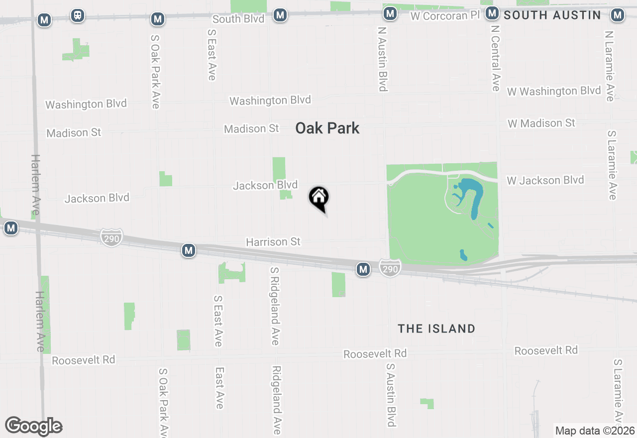 Map of 808 S Harvey Avenue, Oak Park, IL 60304