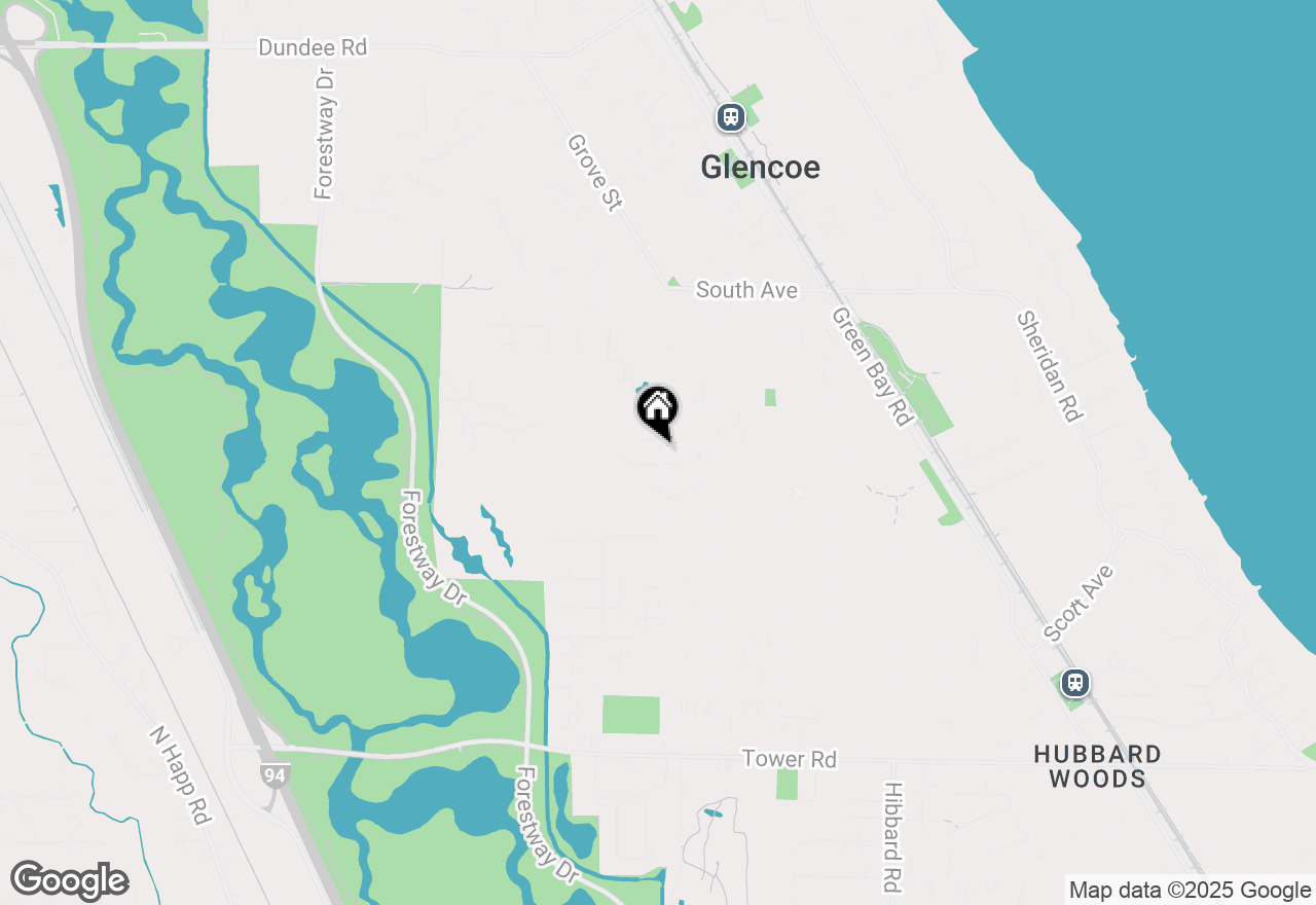 Map of 1 Briar Lane, Glencoe, IL 60022