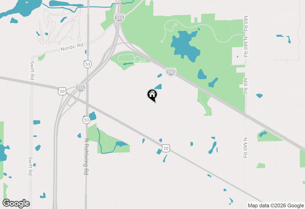 Map of 1227 N Ashley Lane, Addison, IL 60101
