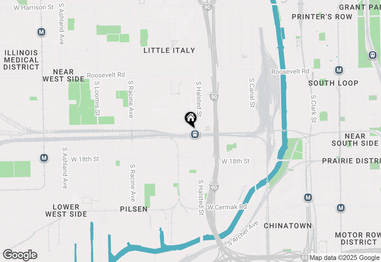 Map of 833 W 15th Place #514, Chicago, IL 60608