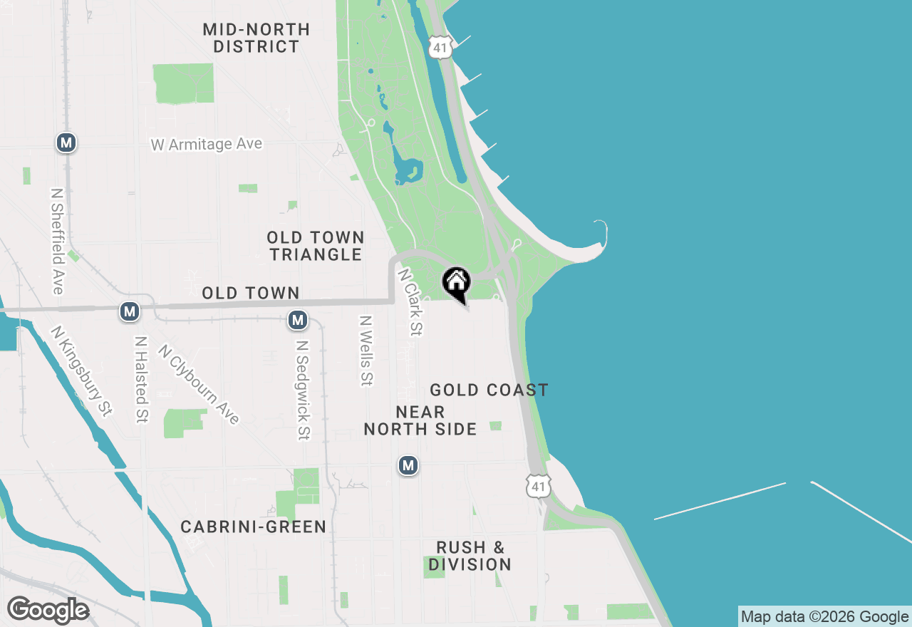 Map of 1540 N State Parkway #14D, Chicago, IL 60610