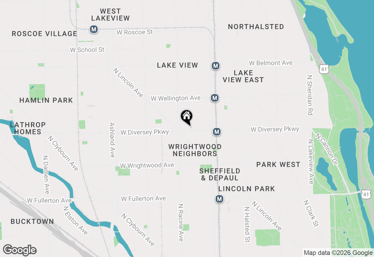 Map of 1142 W Diversey Parkway #3, Chicago, IL 60614