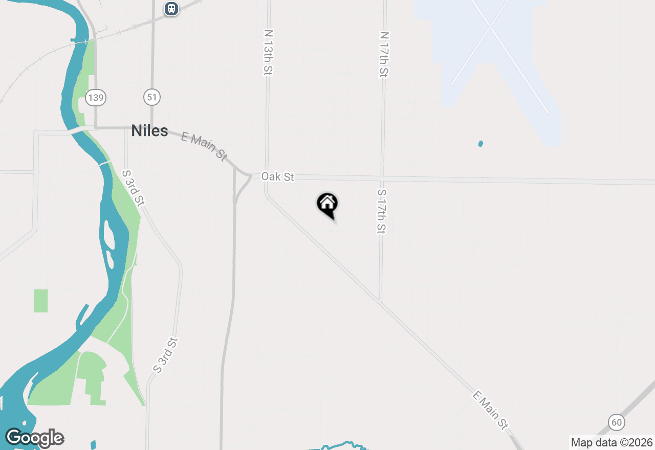 Map of 413 S 15th Street, Niles, MI 49120