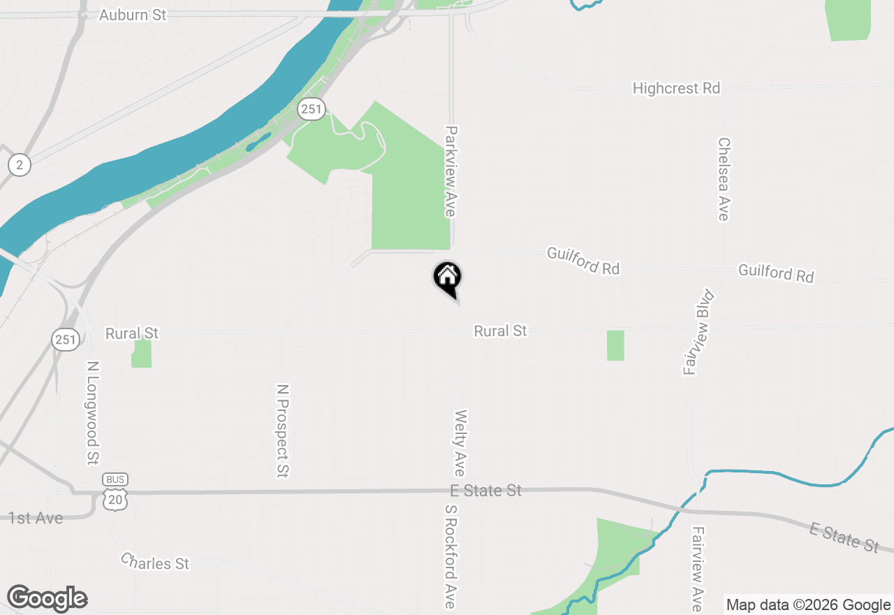 Map of 732 Parkview Avenue, Rockford, IL 61107