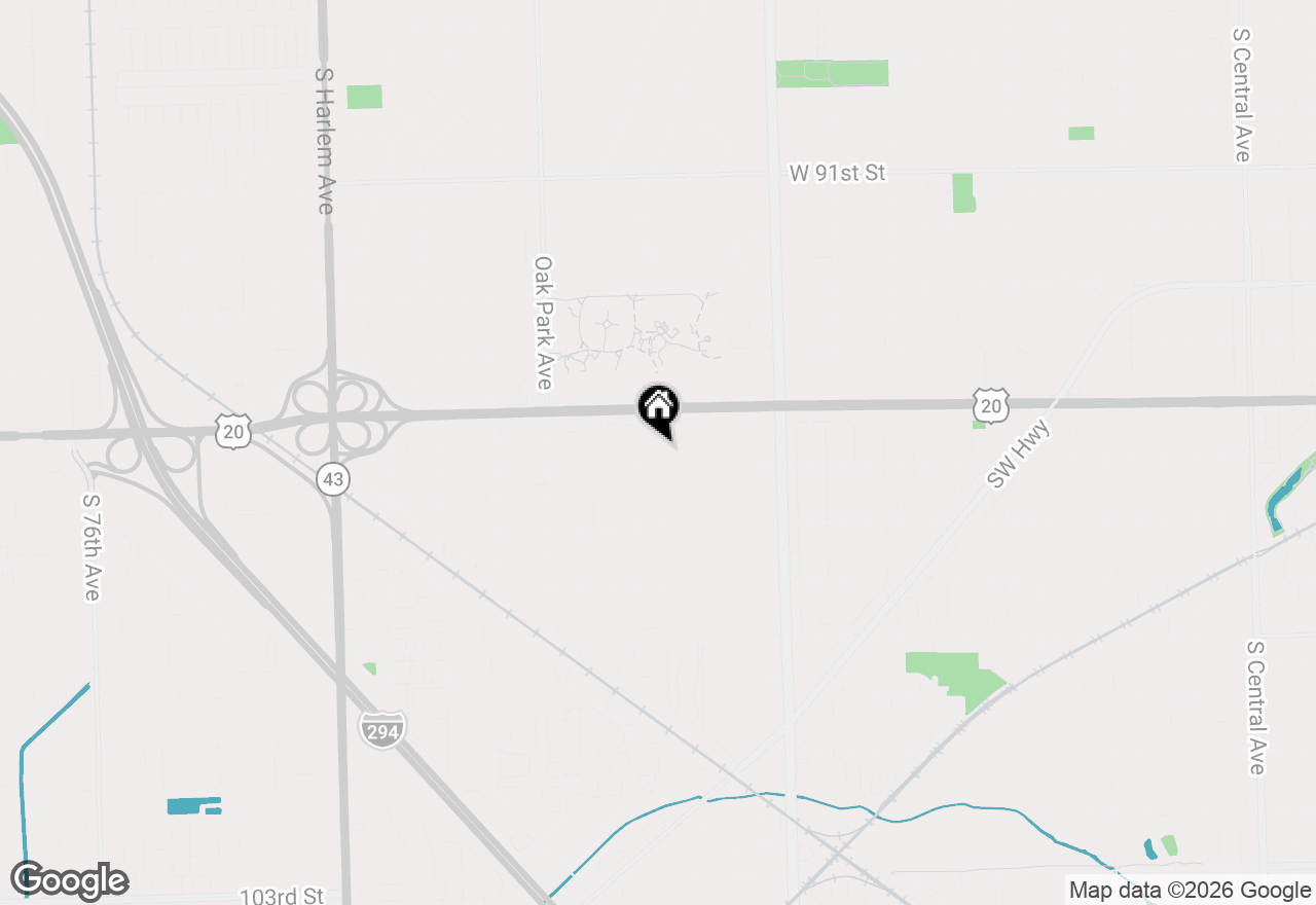 Map of 9524 Nashville Avenue, Oak Lawn, IL 60453