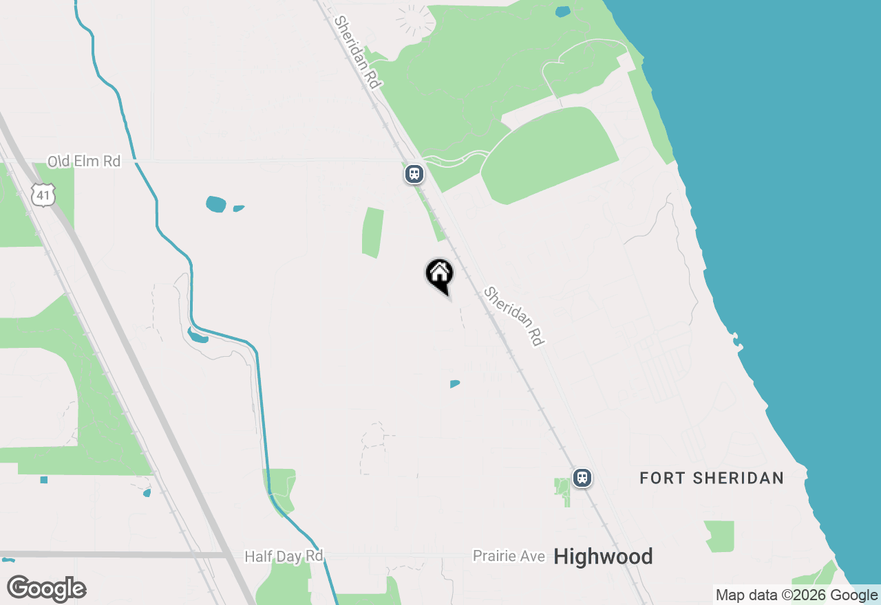 Map of 581 Hill Street, Highland Park, IL 60035