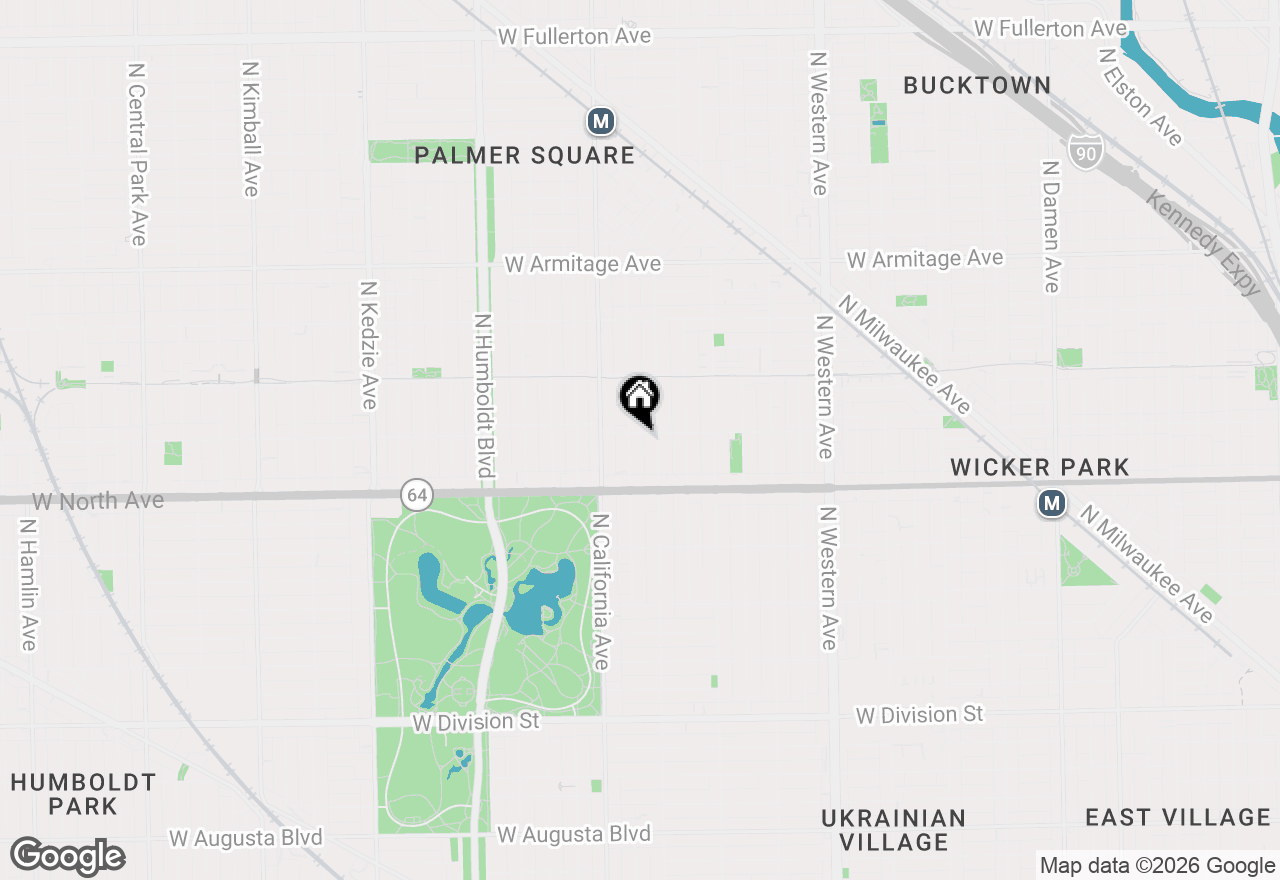Map of 1653 N Fairfield Avenue #302, Chicago, IL 60647