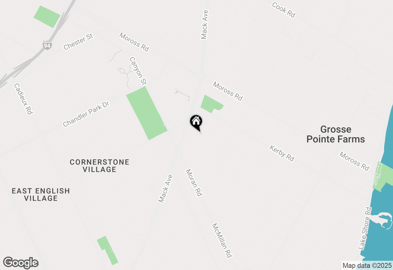 Map of 466 Touraine Road, Grosse Pointe Farms, MI 48236