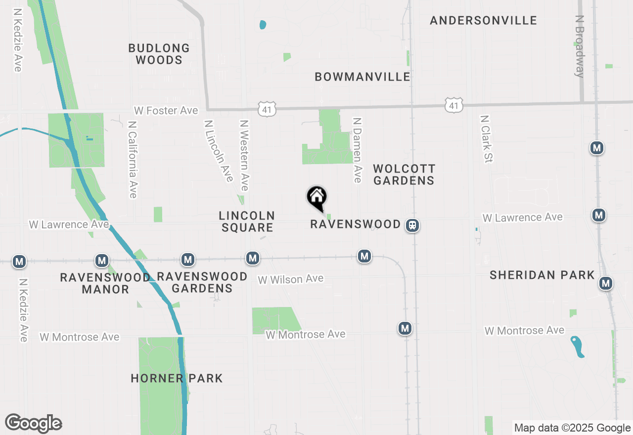 Map of 4804 N Hamilton Avenue #2N, Chicago, IL 60625