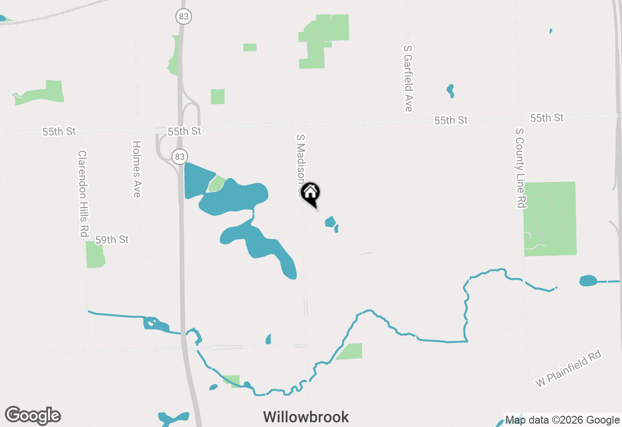 Map of 417 Ashbury Drive, Hinsdale, IL 60521