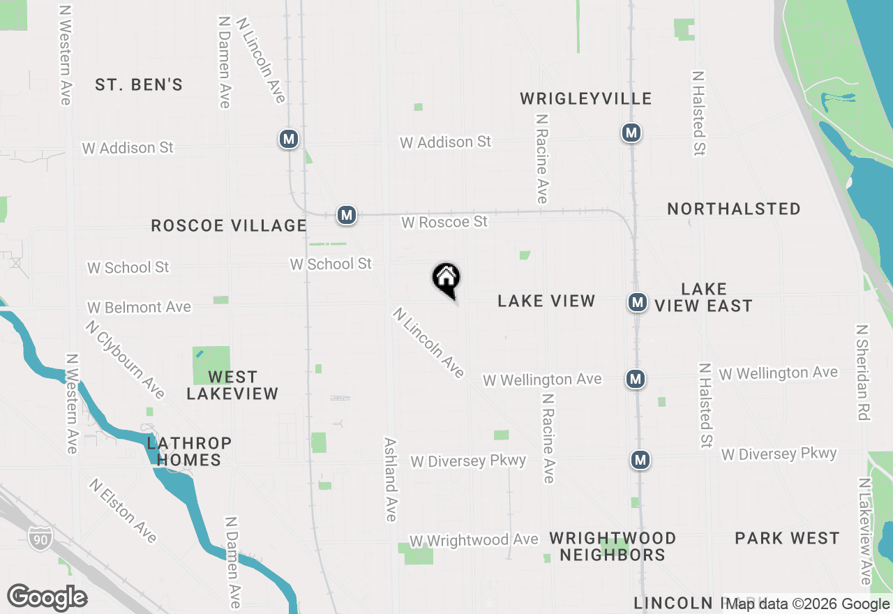 Map of 1431 W Belmont Avenue #1F, Chicago, IL 60657