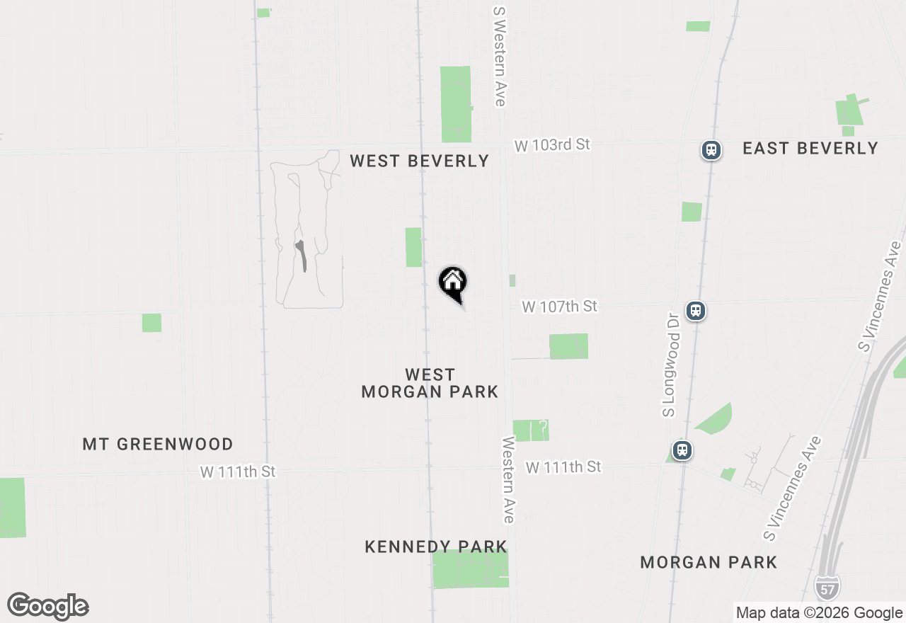 Map of 2517 W 107th Street, Chicago, IL 60655