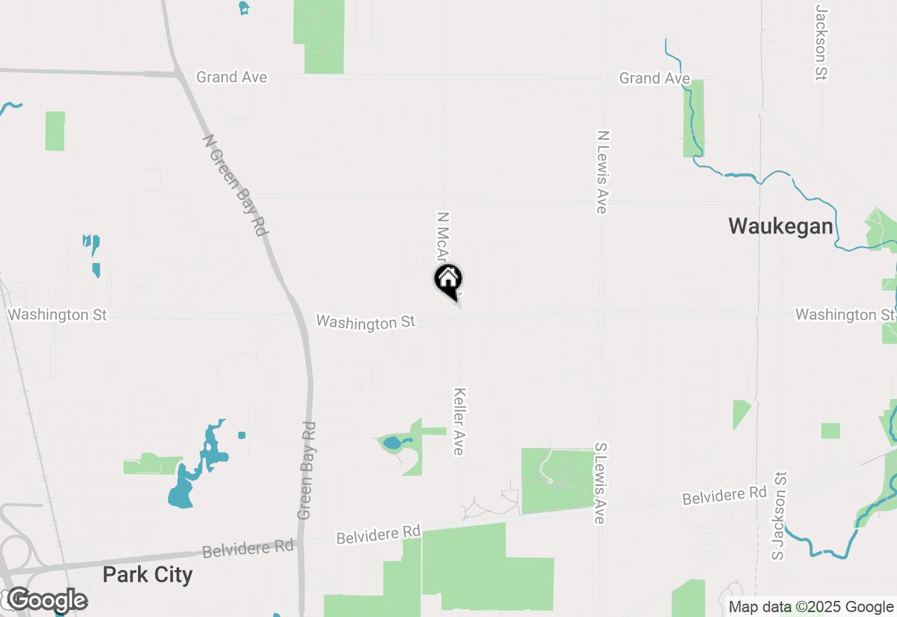 Map of 2504 Washington Street, Waukegan, IL 60085