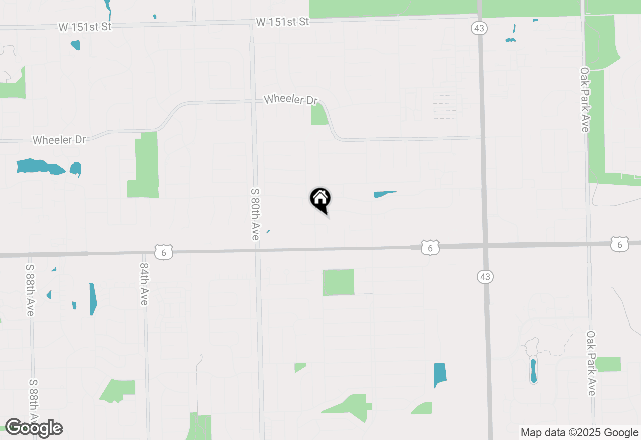 Map of 7732 W 158th Court, Orland Park, IL 60462