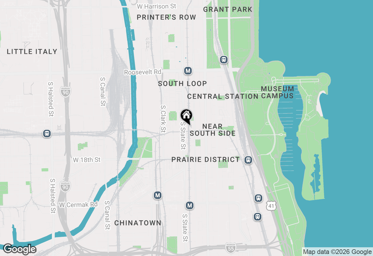Map of 1529 S State Street #22G, Chicago, IL 60605