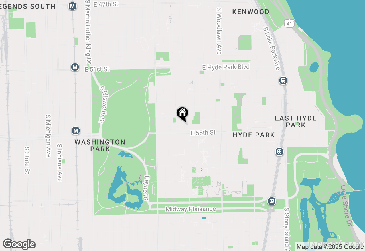 Map of 5469 S Ingleside Avenue #2N, Chicago, IL 60615