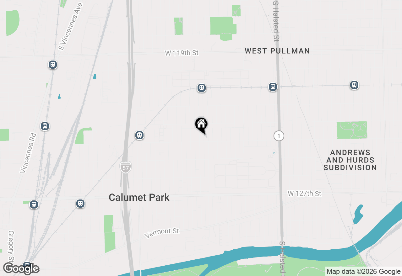 Map of 12347 S Elizabeth Street, Calumet Park, IL 60827