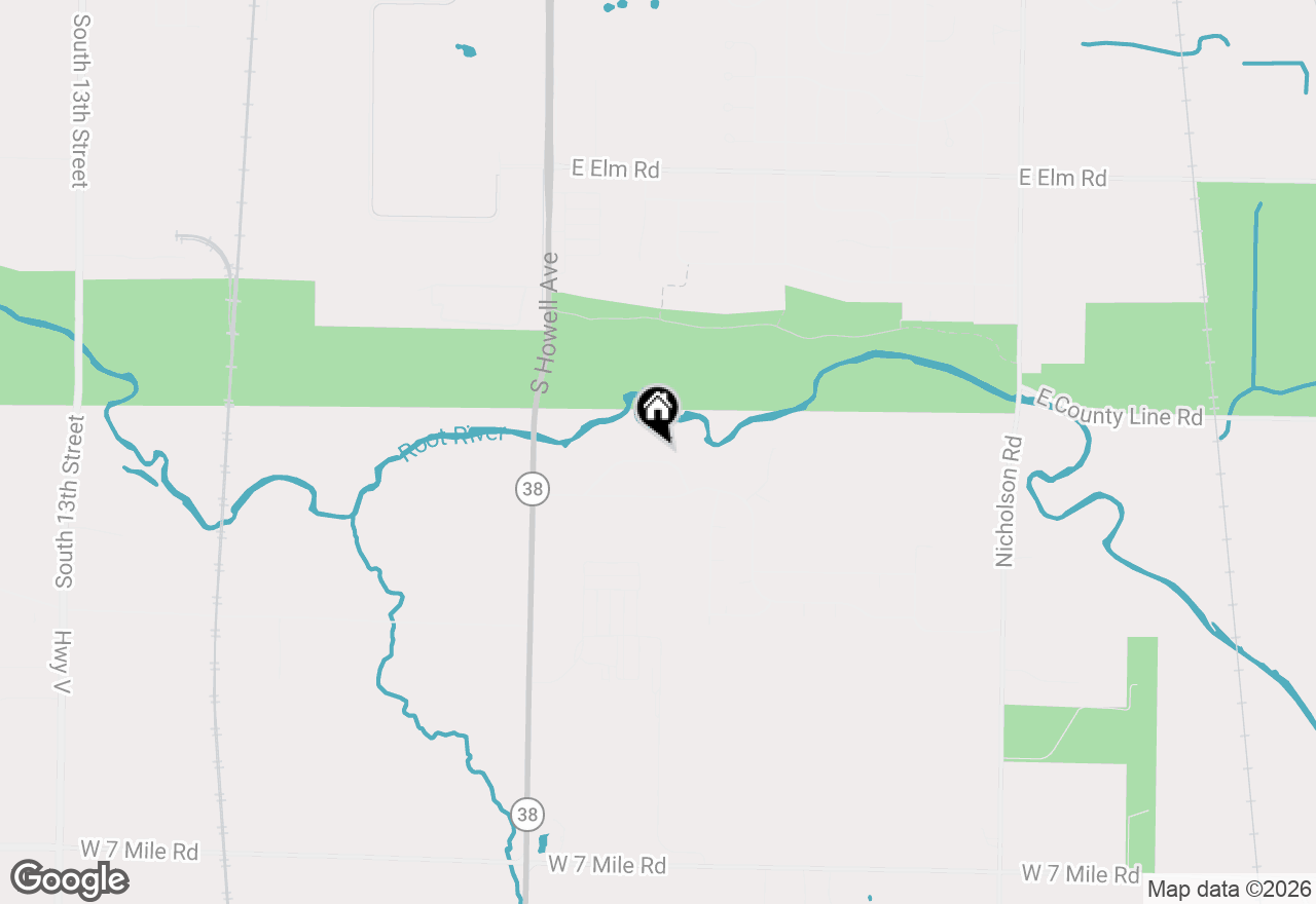 Map of 10308 Root River Dr, Caledonia, WI 53108
