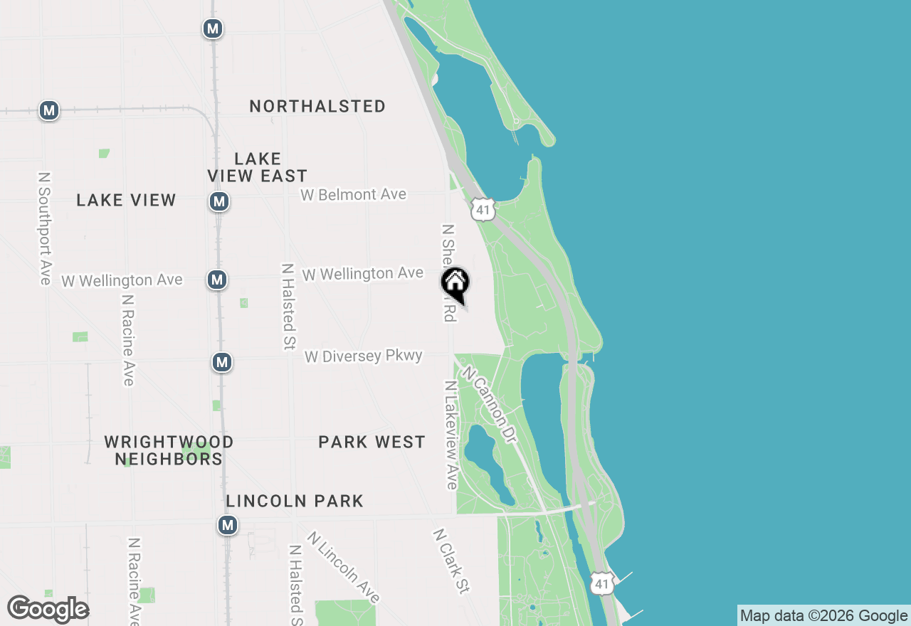 Map of 2909 N Sheridan Road #409, Chicago, IL 60657