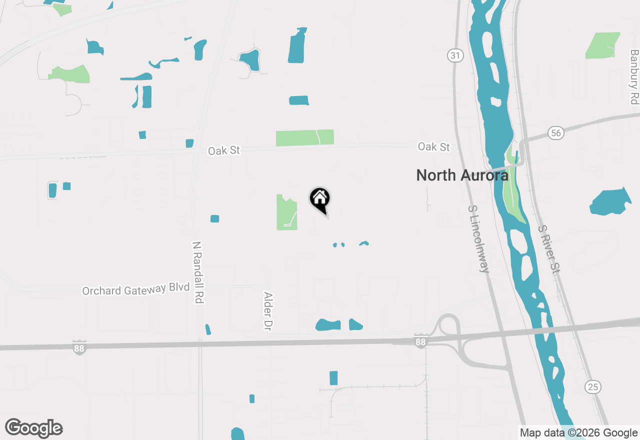 Map of 504 Princeton Drive, North Aurora, IL 60542