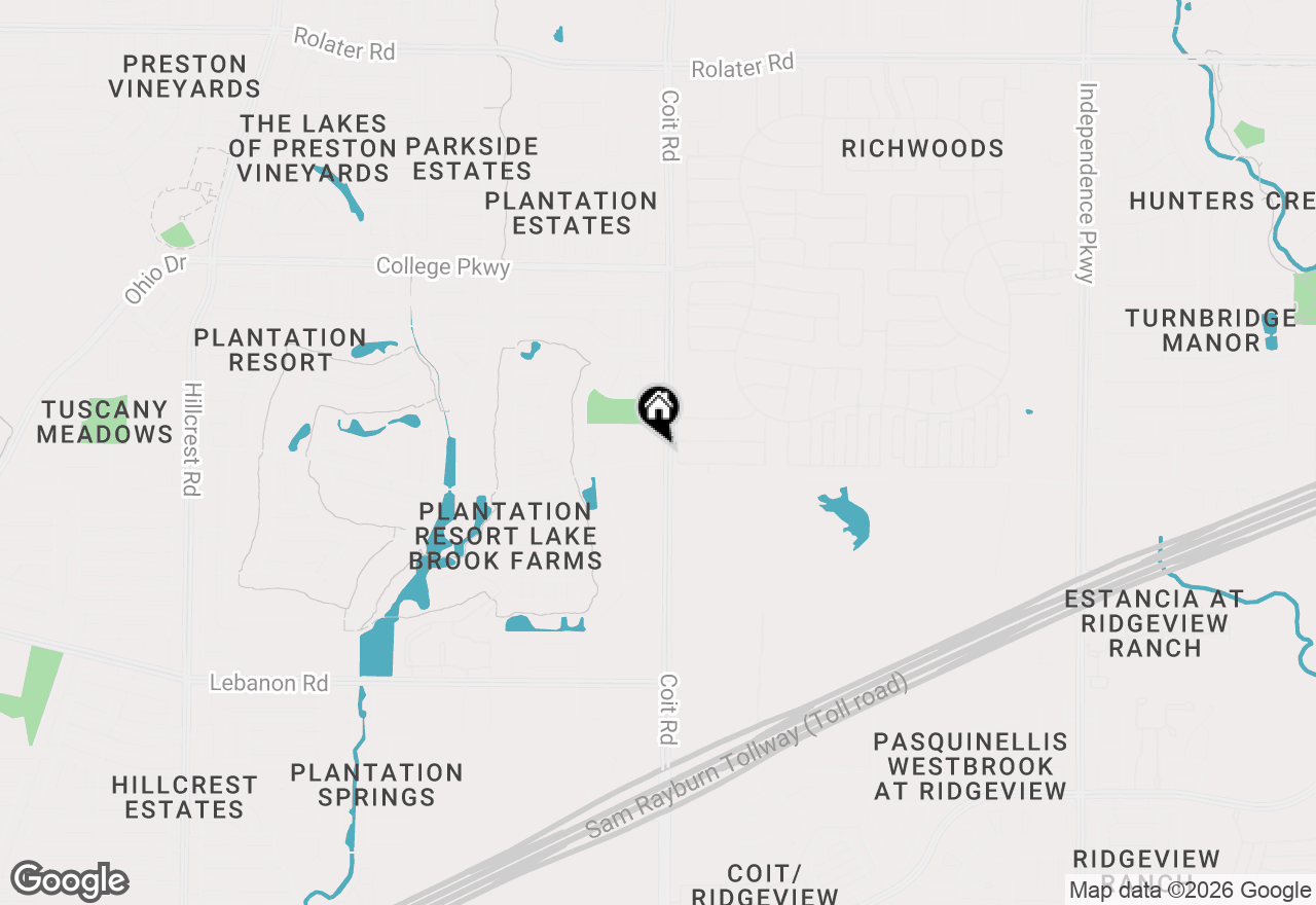 Map of 5530 Greensboro Drive, Frisco, TX 75035