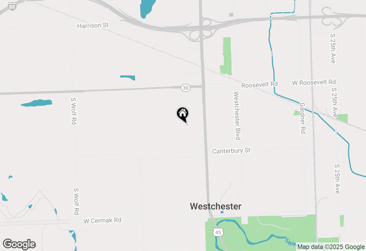 Map of 10524 Camelot Street, Westchester, IL 60154