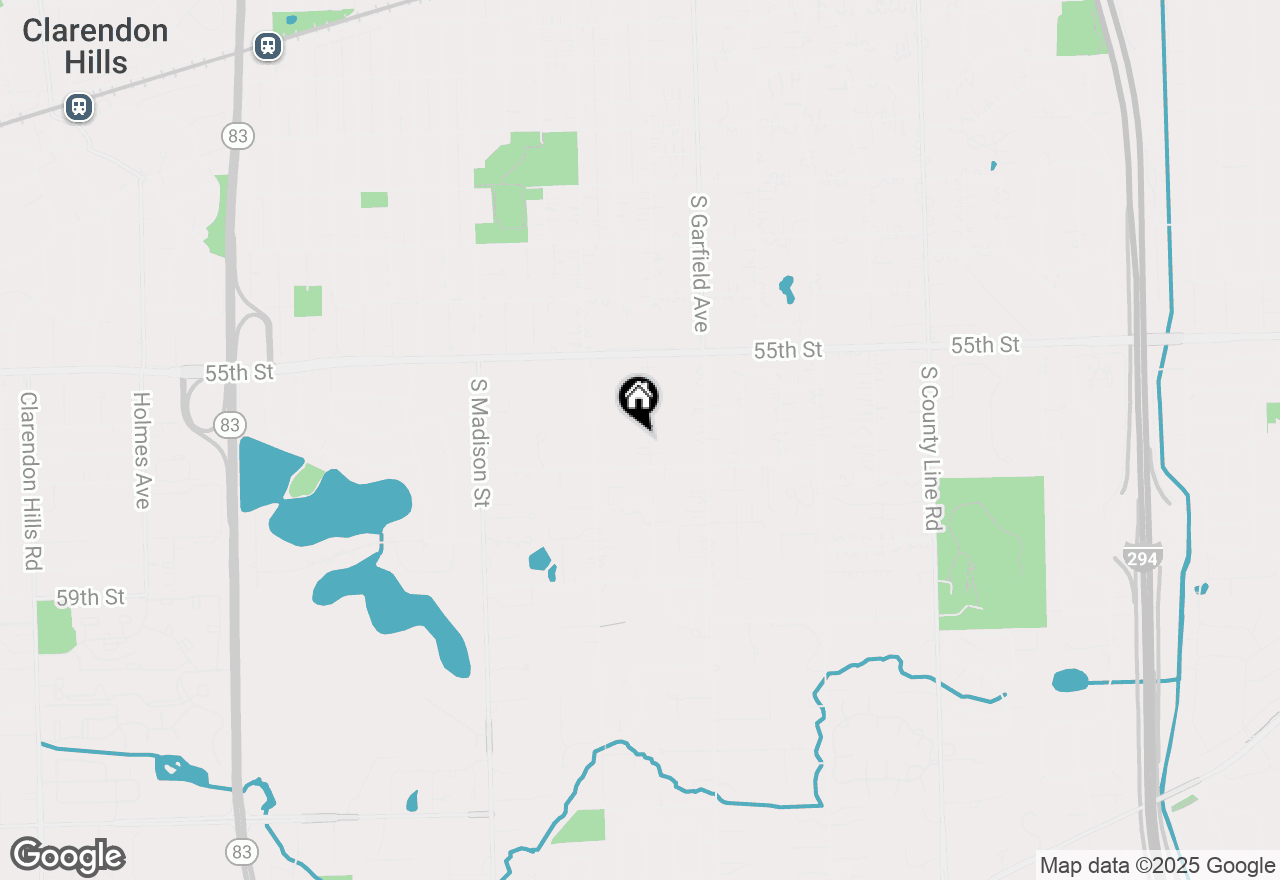 Map of 5628 S Washington Street, Hinsdale, IL 60521