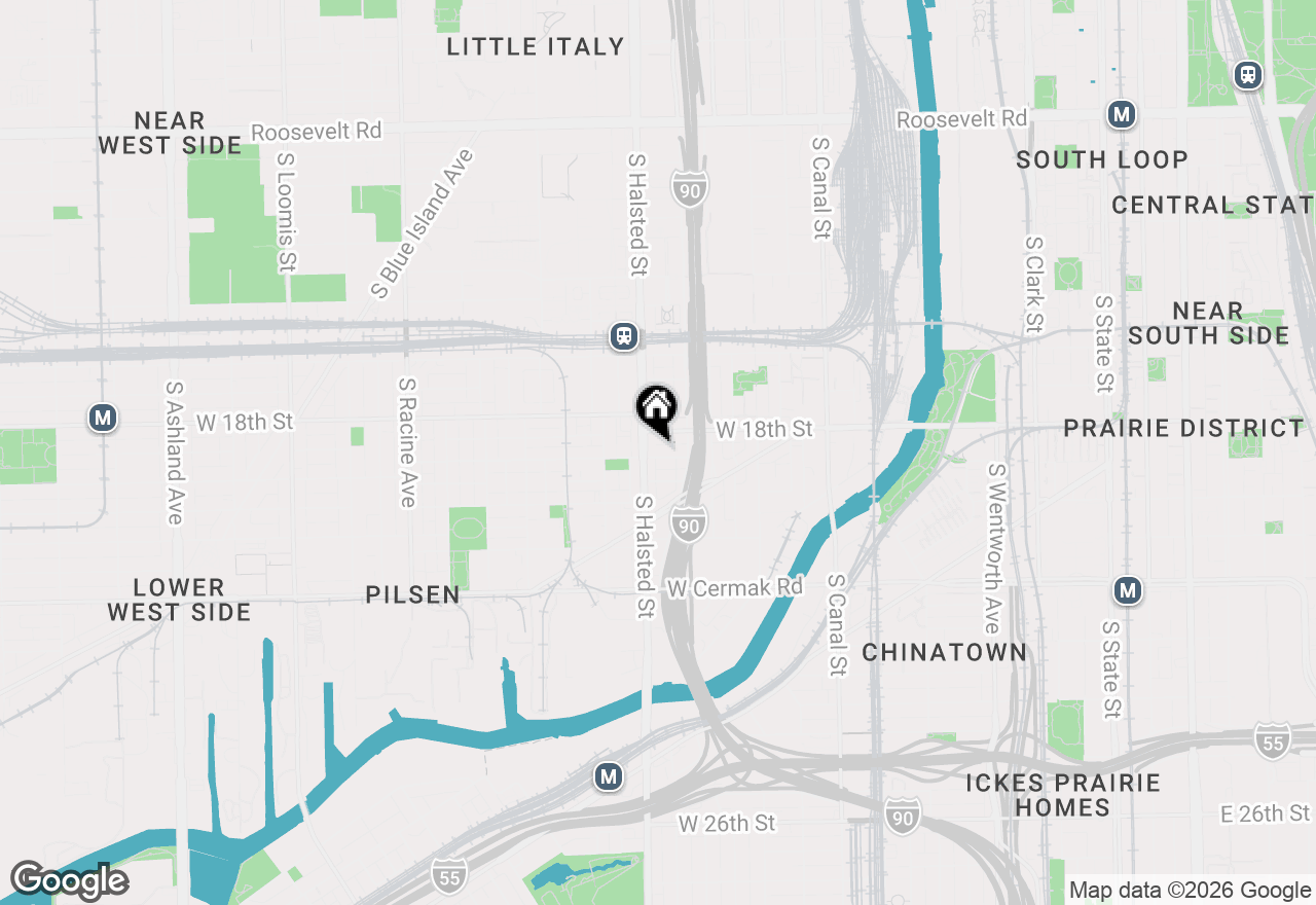 Map of 732 W 19th Street #1R, Chicago, IL 60616