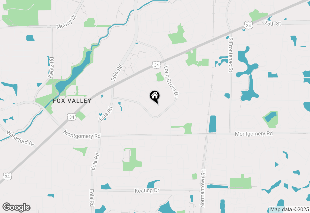 Map of 2945 Worcester Lane, Aurora, IL 60504