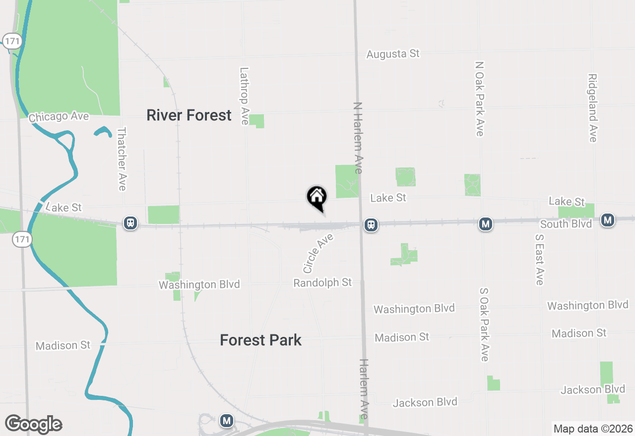Map of 414 Clinton Place #206, River Forest, IL 60305