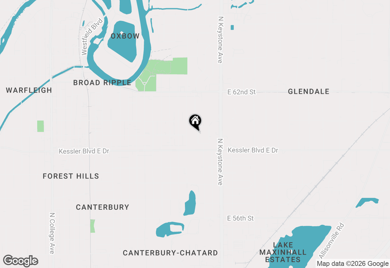Map of 6006 Hillside Avenue W Drive, Indianapolis, IN 46220