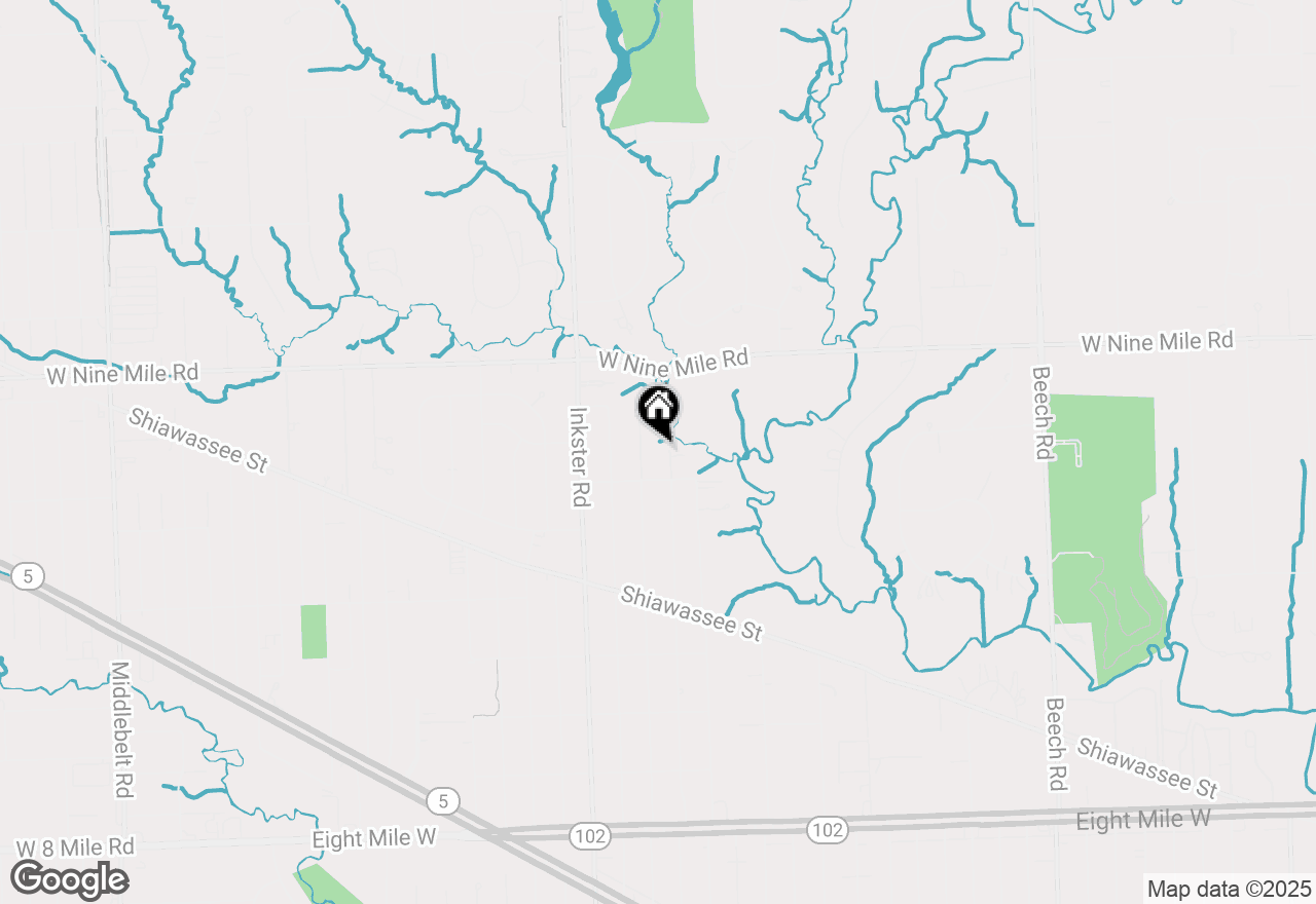 Map of 22061 Negaunee Street, Southfield, MI 48033