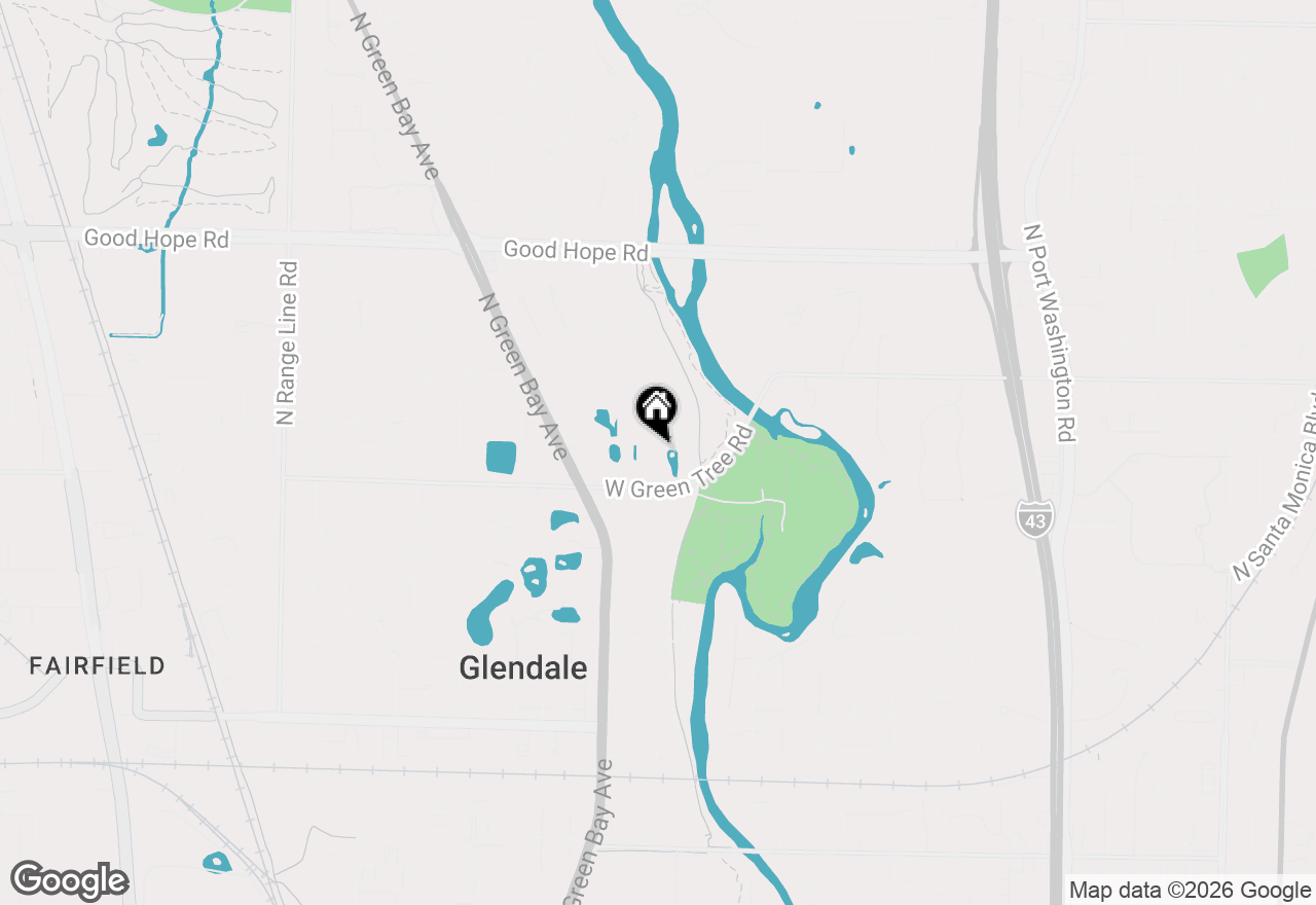 Map of 1600 W Green Tree Rd #118, Glendale, WI 53209