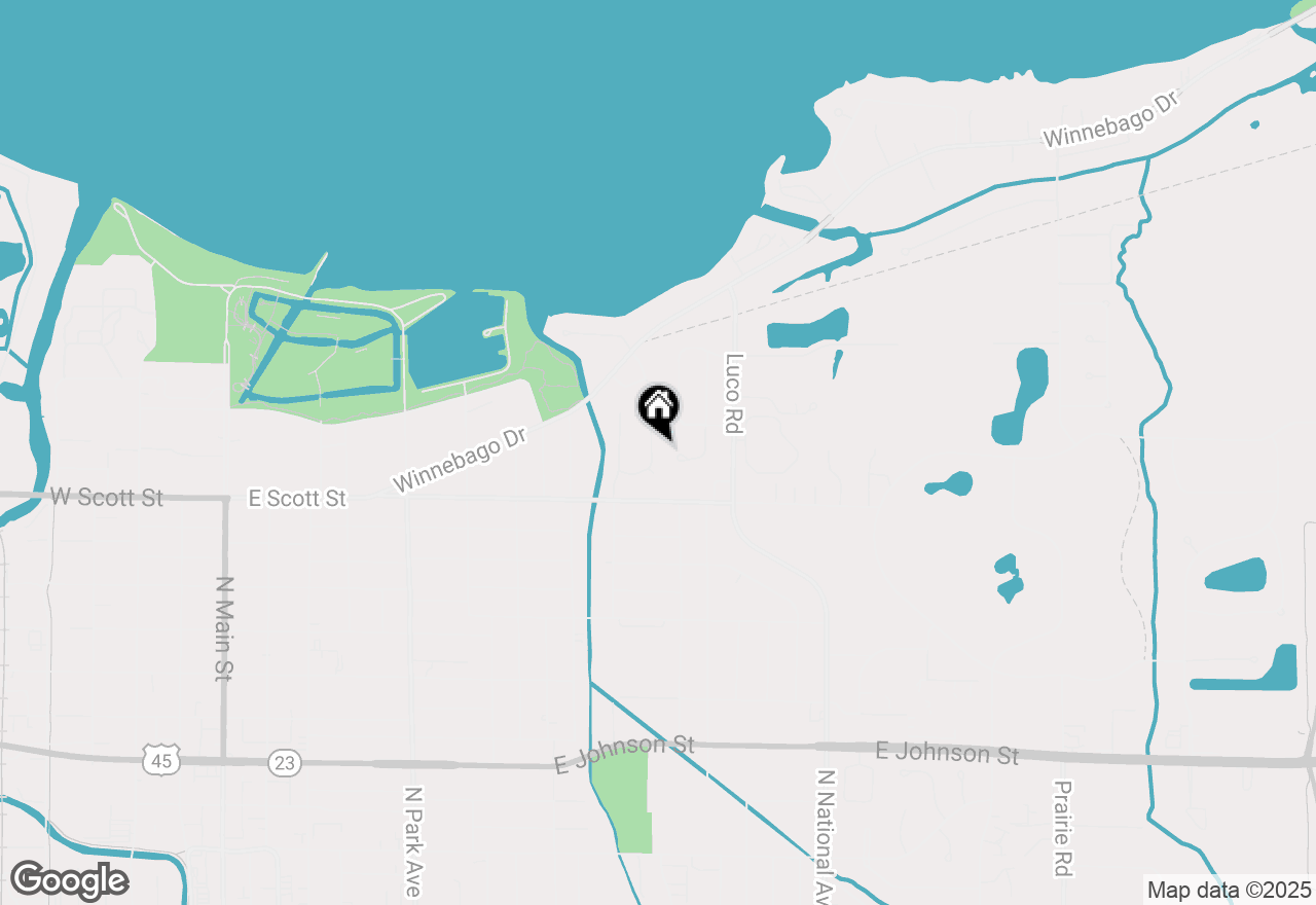 Map of 521 Willow Dr, Fond Du Lac, WI 54935