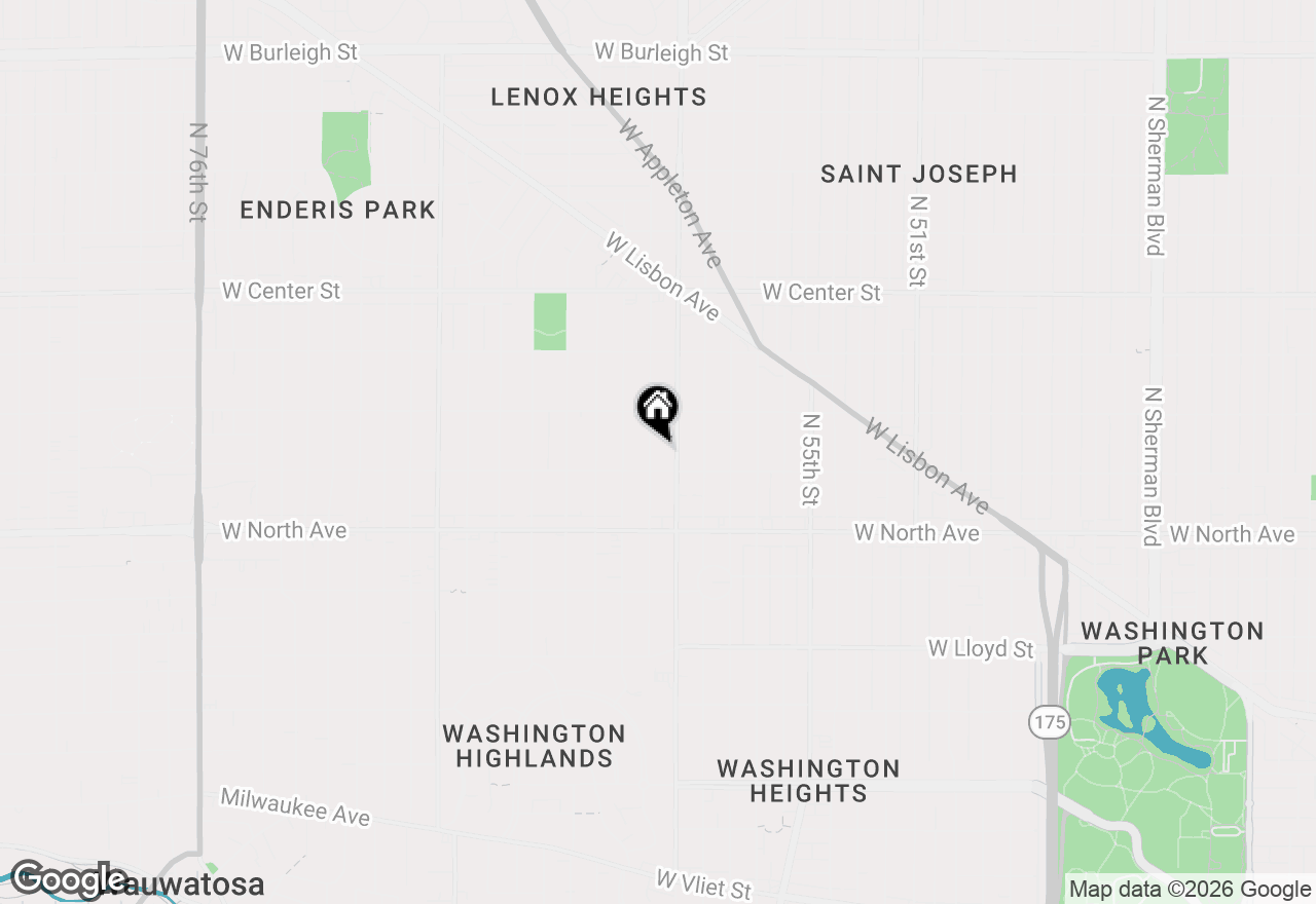 Map of 2424 N 61st St, Wauwatosa, WI 53213
