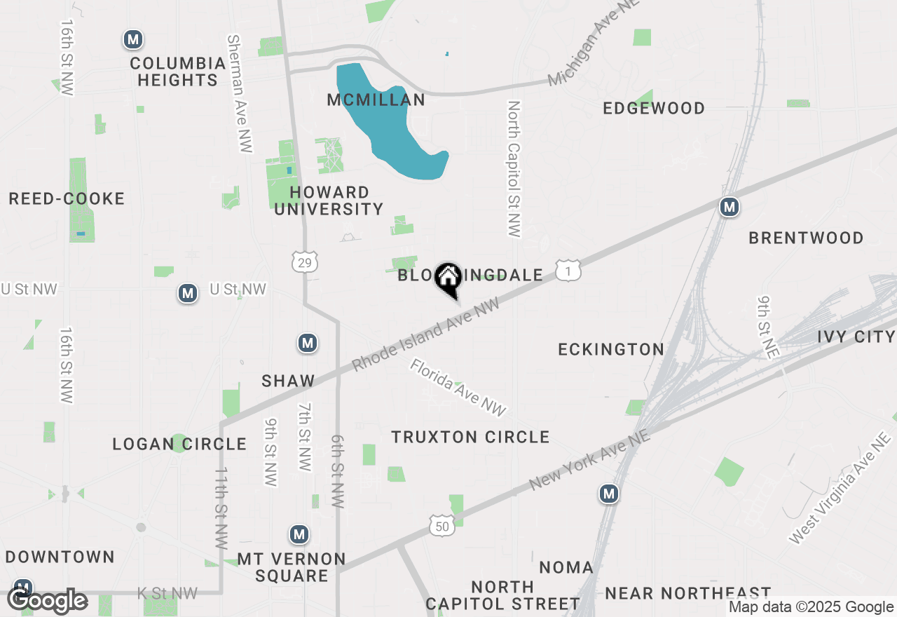 Map of 128 Thomas Street Nw #A, Washington, DC 20001
