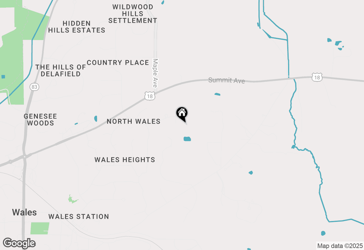 Map of 566 Chapel Hill Ct, Wales, WI 53183