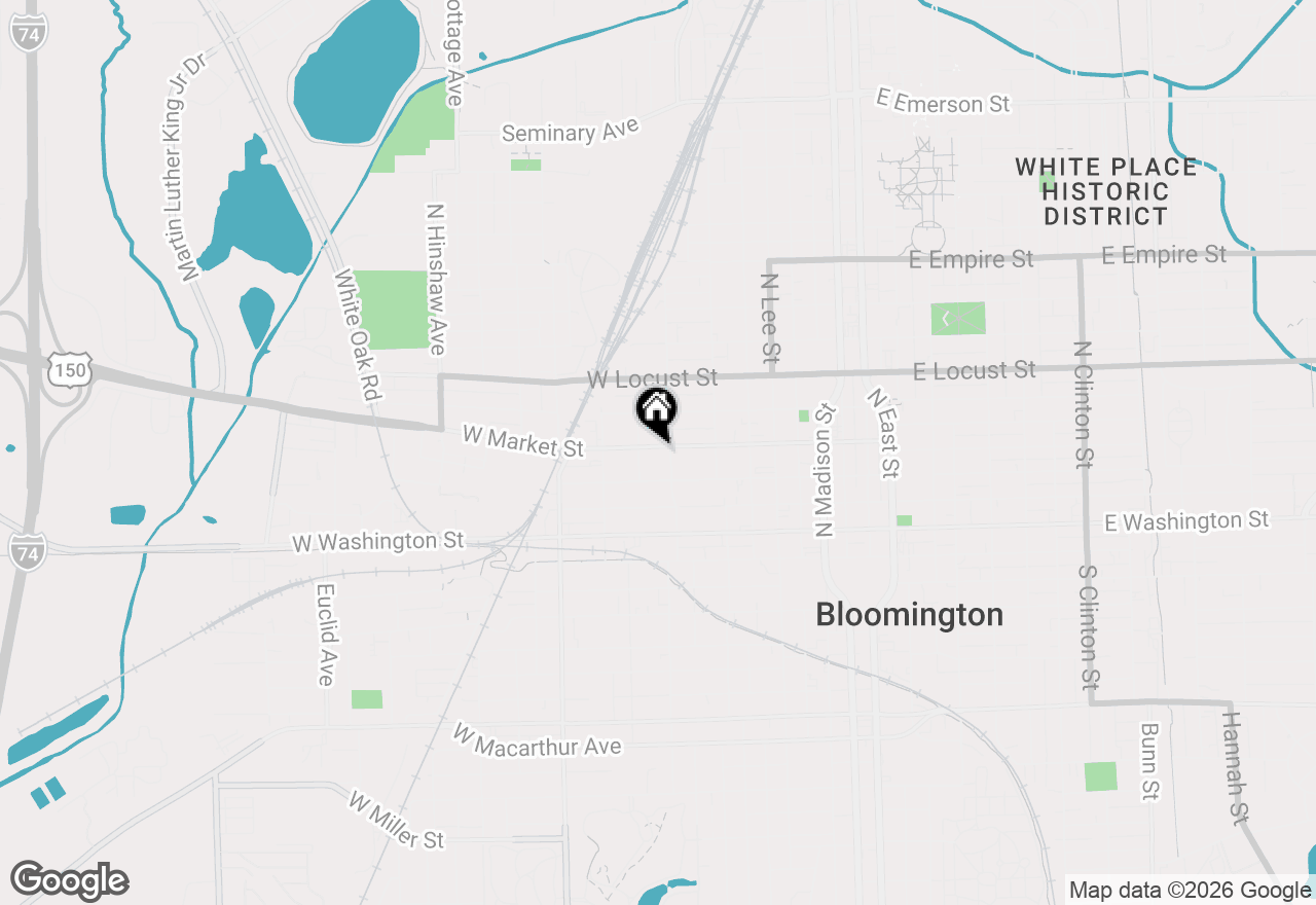 Map of 806 W Market Street, Bloomington, IL 61701